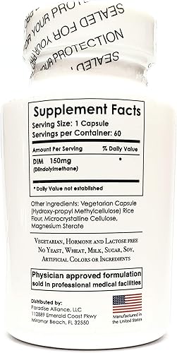 Miniatura 3 de Doctor Preferred DIM (diindolilmetano) 150 mg de apoyo hormonal, cápsulas vegetarianas