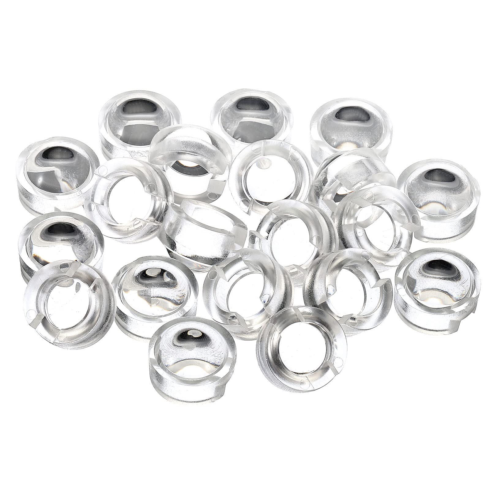 PATIKIL 13mm LED Convex Lens, 20 Pack 90 Degree Beam Angle Acrylic LED Optical Convex Condenser Lens for 1W 3W LED Lamp Beads Infrared Cameras, Transparent