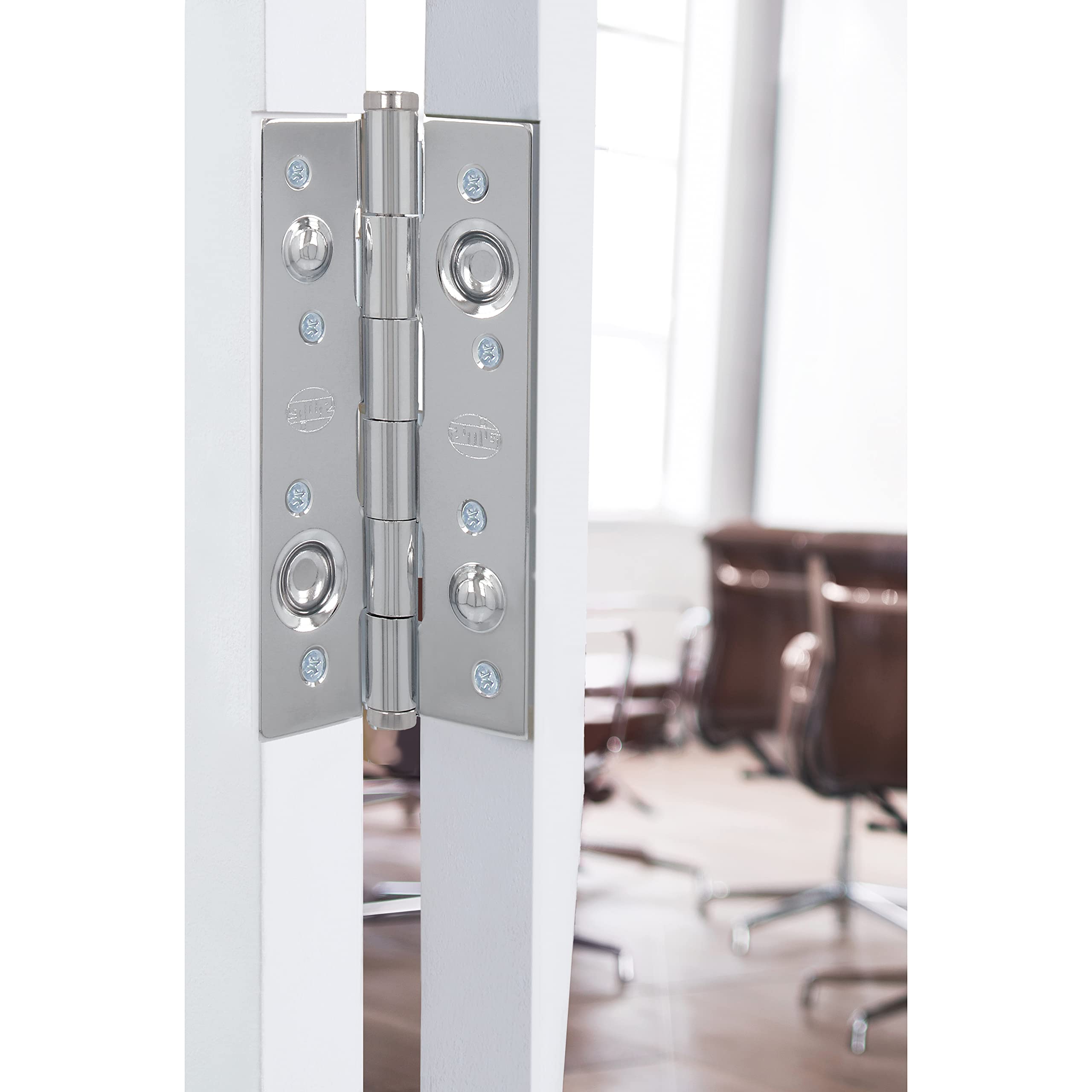 Amig - Safety Hinge, Shiny Silver Plated, 150 x 82 x 3 MM - Image 2