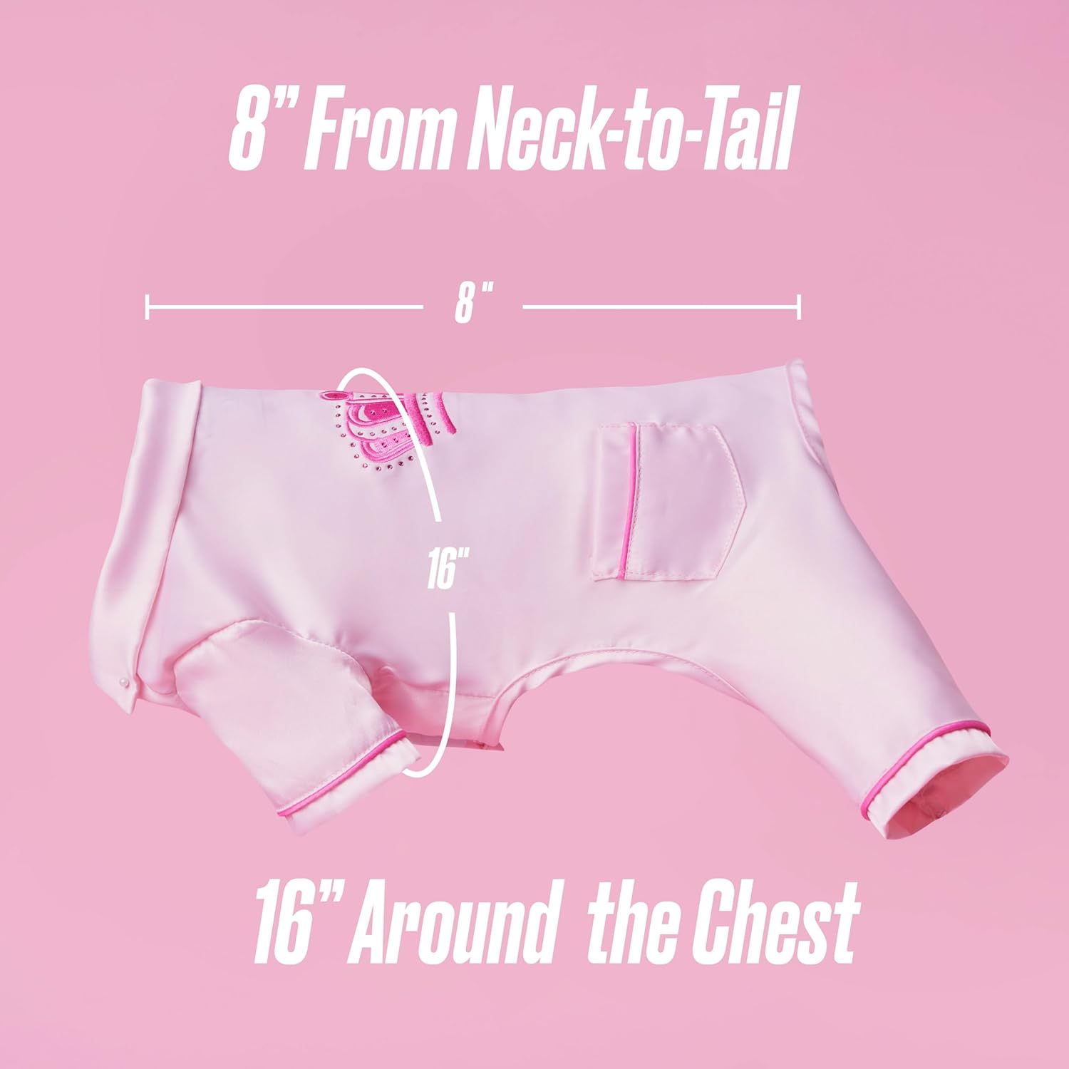 Juicy Couture Silky Satin Pajamas for Dogs and Cats - Pink - Extra Small/Small Pet PJs