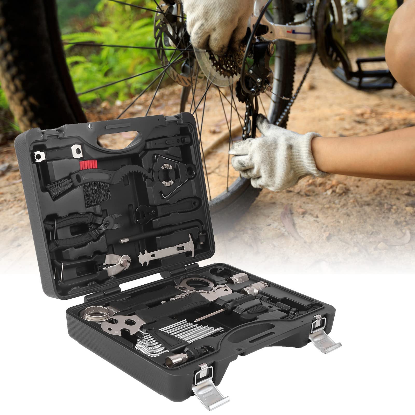 Kit de Herramientas MTB, Kit de Herramientas de Reparación de Bicicletas de Ahorro de Energía Seguro Fiable Profesional Completo Conveniente Práctico Estable Durable para Reparación para el