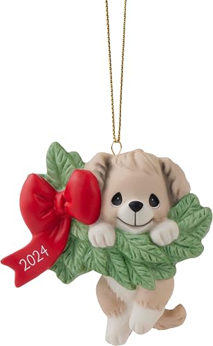 Precious Moments 2024 Dated Dog Ornament | Hanging Out for The Holidays Dated 20