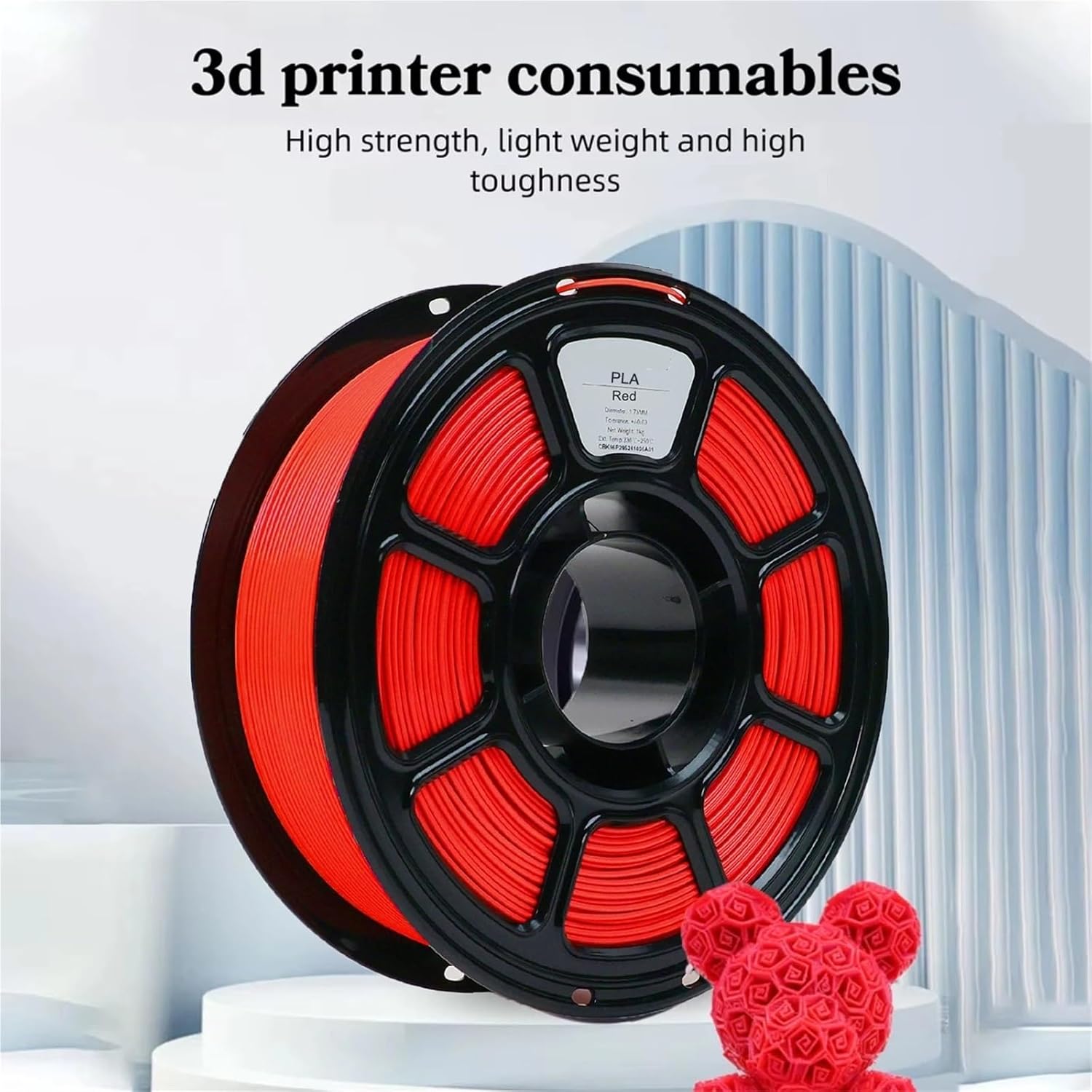 1.2KG Matte Finish PLA/PETG 3D Printer Filament, High Flow Rate for Fast Printing, 1.75mm Diameter with Consistent Dimensional Accuracy(PLA-Orange)