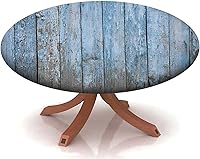 Vista 28 de Mantel redondo ajustable con patrón de chocolate, borde elástico, adecuado para catering y cocina, se puede limpiar para mesas redondas de 14 a 16