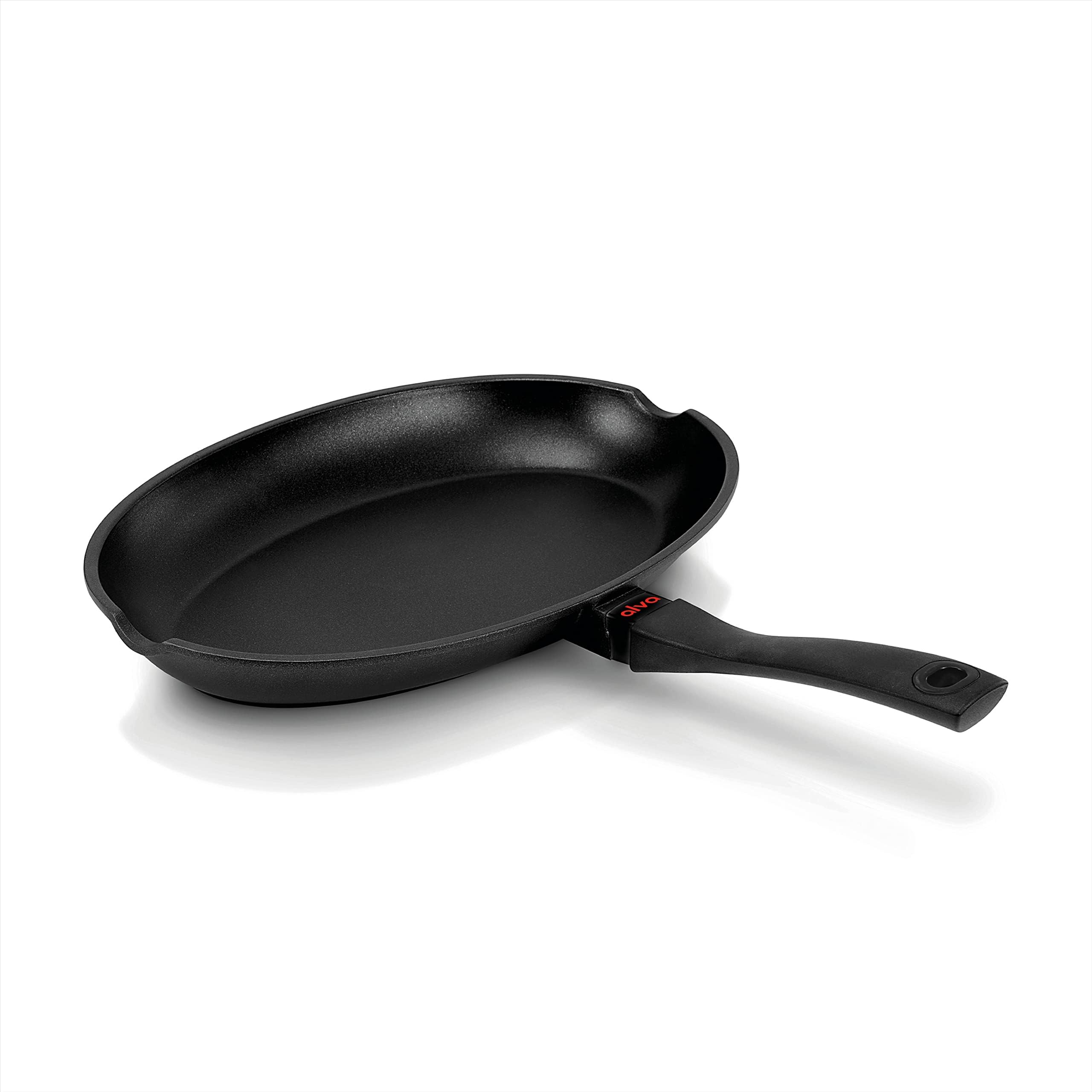 ALVAEnergy 13.4" Ceramic Oval Fish Pan – PFAS & PTFE-Free Nonstick with Pour Spouts – Perfect for Whole Fish, Salmon & Seafood – Induction Compatible, Stay-Cool Handle, Easy to Clean