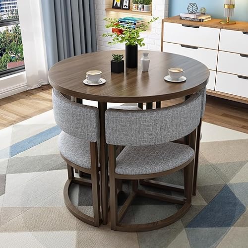 Miniatura 22 de YVYKFZD Round Conference Table, Small Office Reception Room Club Table, Business Conference Room Table and Chair, Simple Kitchen Dining Table Set