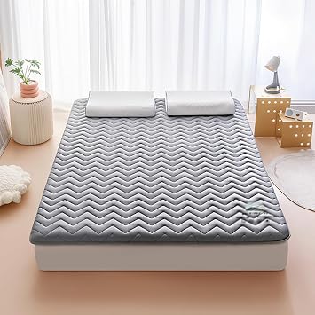 Anti-slip Breathable Japanese Latex Futon Mattress, Soft Skin-friendly Floor Mat Folding Mattress, Mattress Single Mattress Futon Thin Tatami Mat for Bedroom, Living Room, Guest Room
