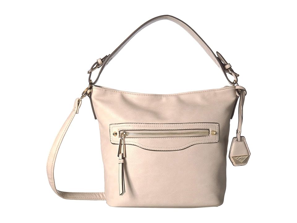 

Jessica Simpson Talia Bucket Hobo Crossbody (Gardenia) Cross Body Handbags, White