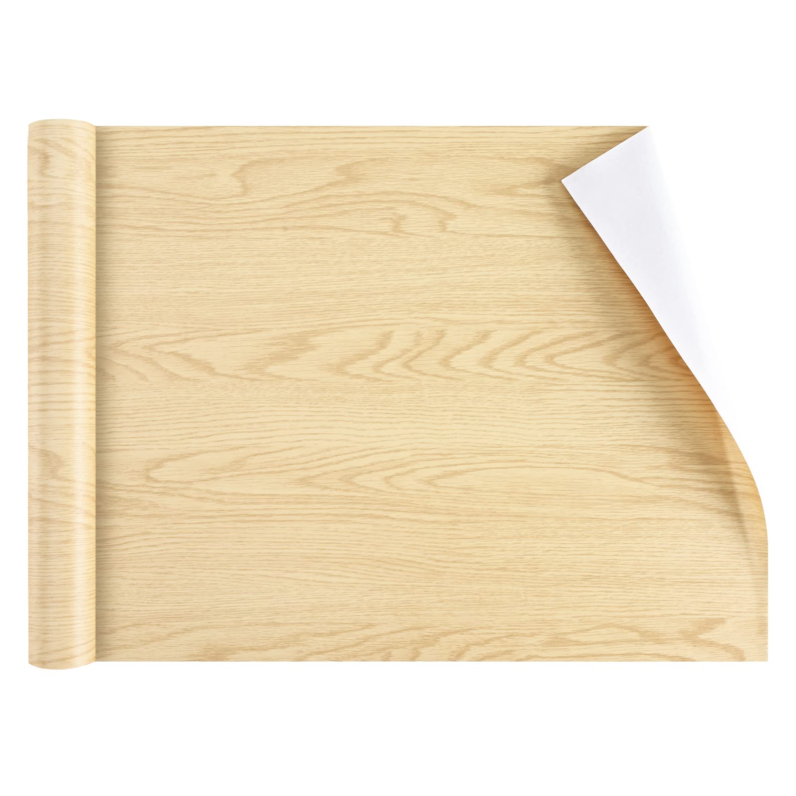 Photo 1 of 15.7"×78.7" Yellow Wood Contact Paper Peel and Stick Wallpaper, Wood Grain Contact Paper for Cabinets Countertops Shelves Walls, Self Adhesive Wall Paper Sticker Pull and Stick Waterproof