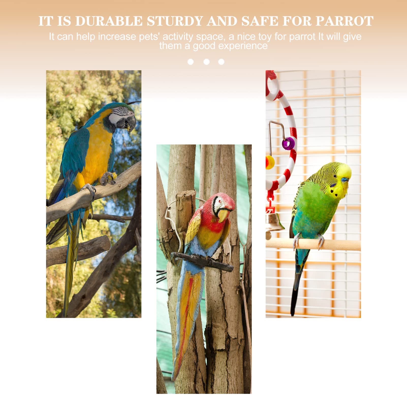 Mipcase 3stücke Vogelspielzeug Naturmaterialien Kletter Und Schaukelspielzeug Für Papageien Und Sittiche Für Käfige Klettern Und