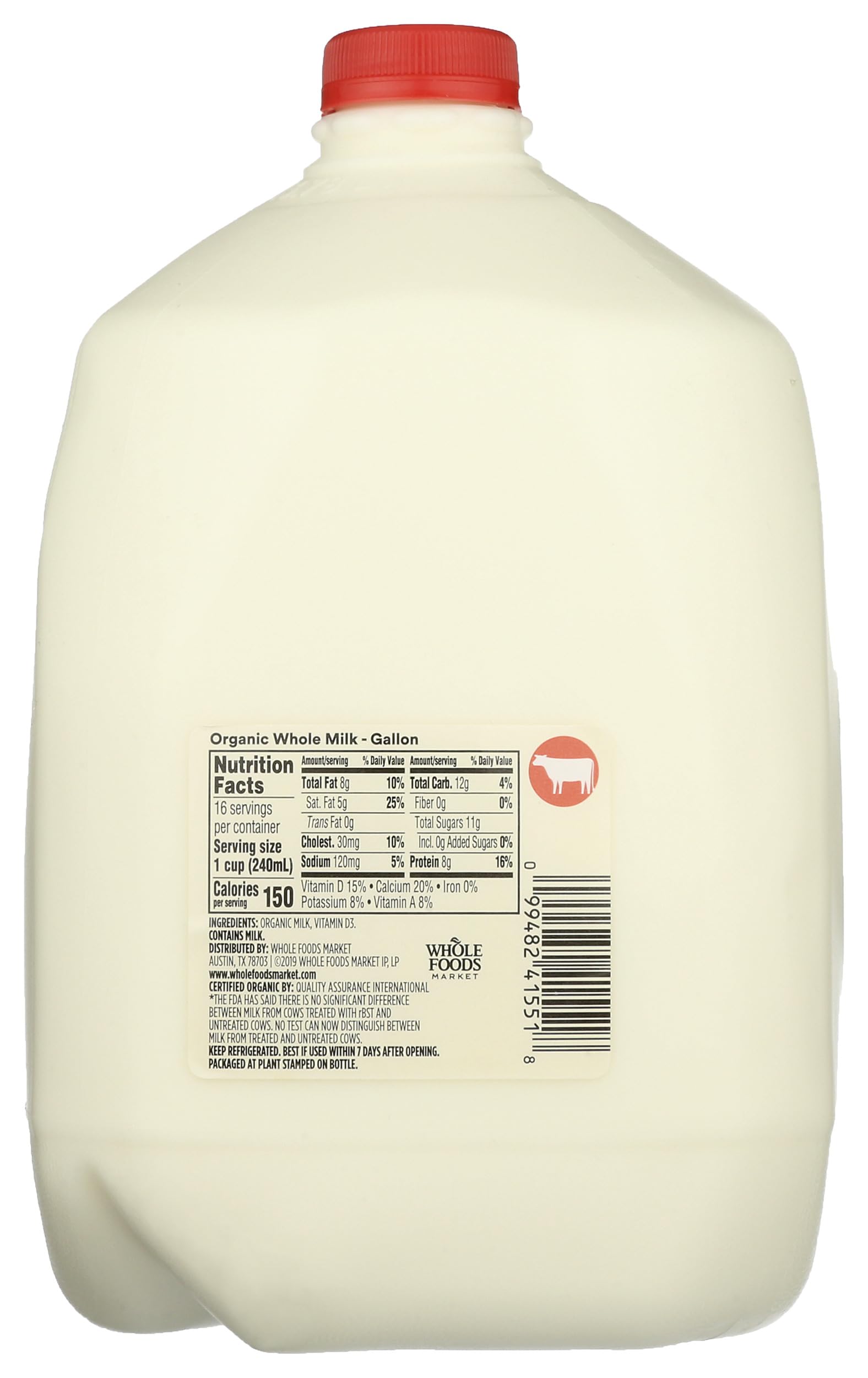 365 by Whole Foods Market, Organic Whole Milk, 128 oz