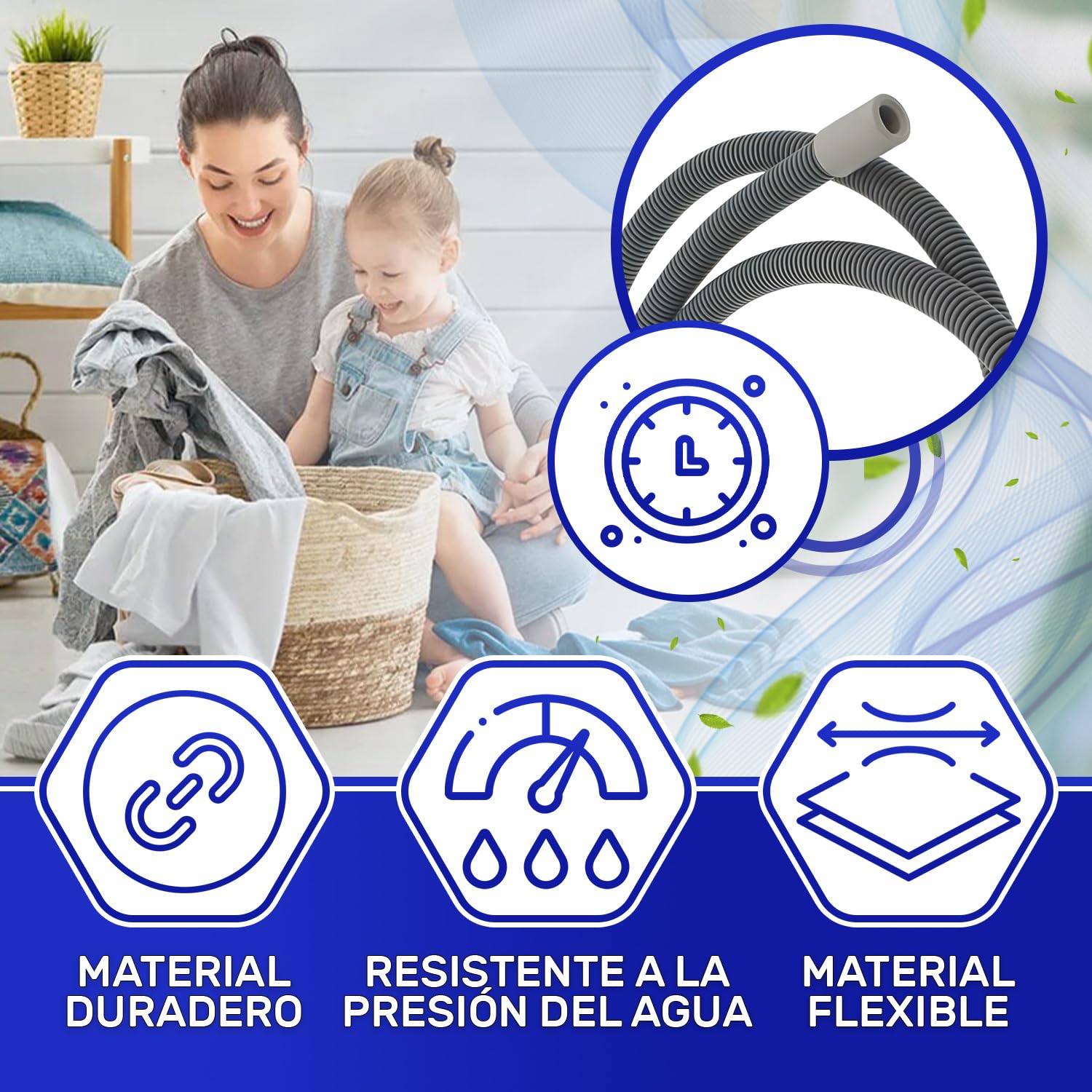 Tubo Desagüe Secadora Beko 1,6 m Original 2951260100 - MONTERAL