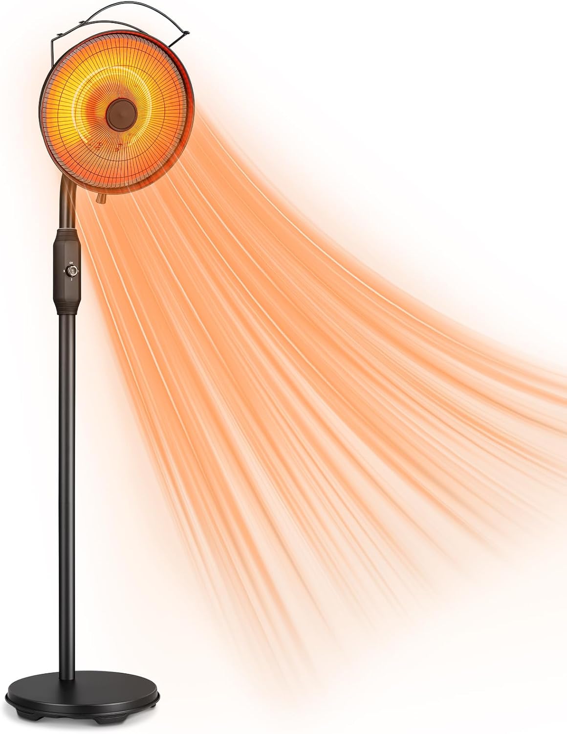 Xbeauty 1500W Outdoor Patio Heater, Electric Infrared Heater with Rapid Heating, Outdoor Heaters with Overheat Protection and Waterproof, Angle Adjustable, Energy Saving, ETL