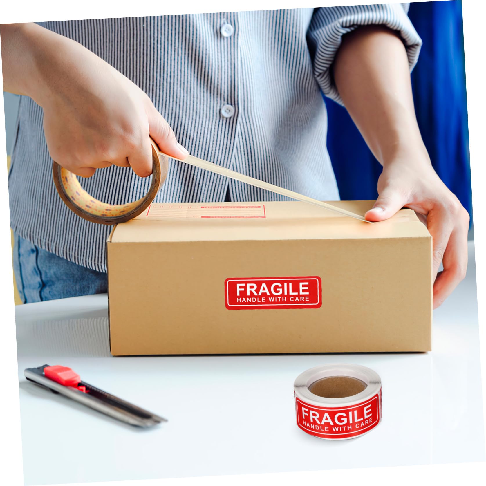 VILLCASE 10 Ensembles Autocollant D'étiquette Étiquette Autocollantes Etiquettes Autocollantes Cartons De Déménagement En Carton Grand Papier Pour Étiquettes Étiquette Fragile 150pcs * 10