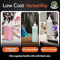 Vista 12 de Paquete de 2 botellas de plástico exprimibles para salsas, botellas exprimibles de condimentos de 16 onzas para líquidos, botella de chorro sin BPA