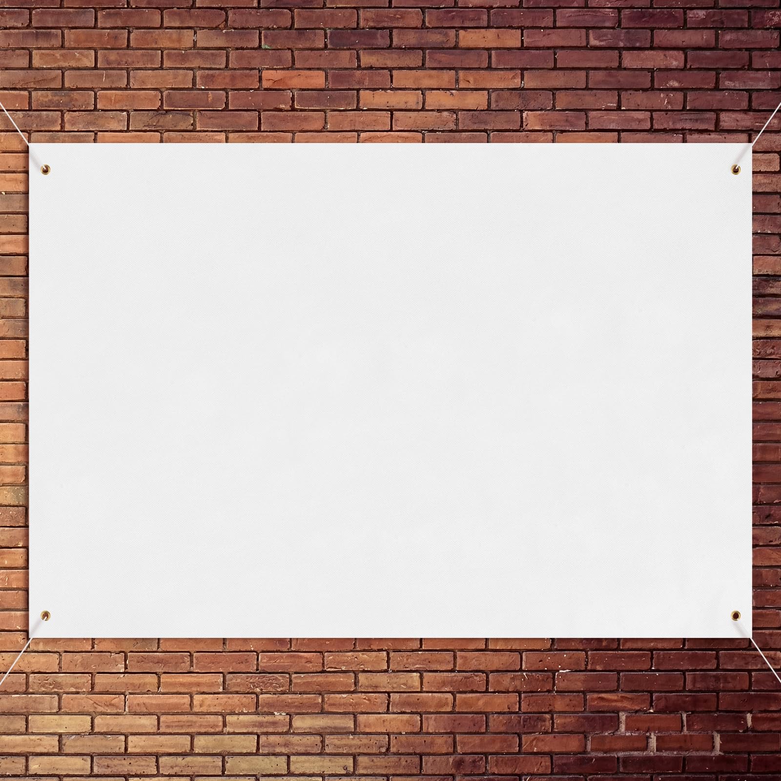 Zonon Blank Banner to Decorate Polyester Oxford Cloth,White,3 × 6 Feet