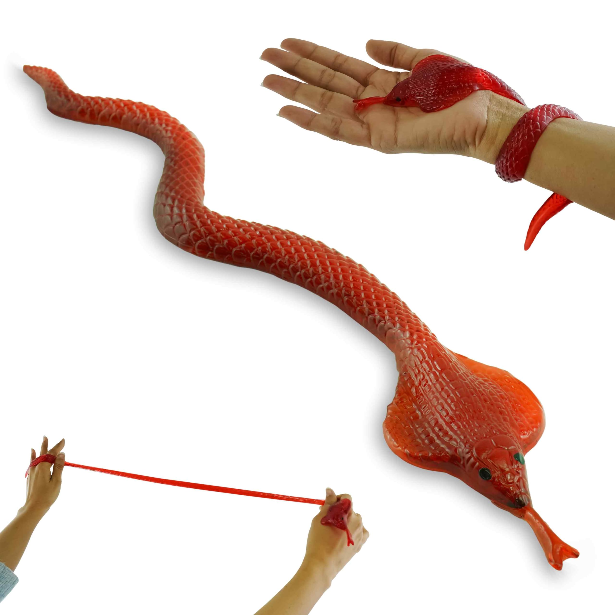 Super Stretchy and Fun Sensory Toy for Kids, Halloween Party Favors, and Garden Props - 40.5cm Python Model to Keep Birds Away, Summer Playtime and Garden Defense with our Lifelike Fake Snake