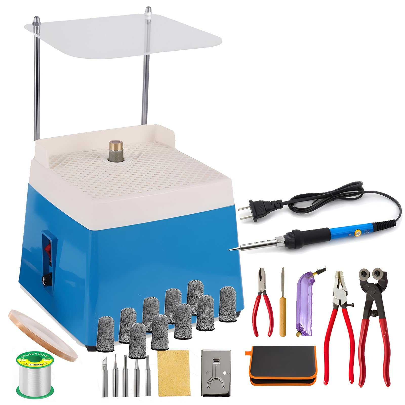 Kit de iniciación de vidrieras con herramientas de pulido de vidrio y amoladora eléctrica