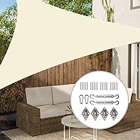 Vista 1 de Neween Toldo con kit de herramientas, vela triangular de 6 pies 7 pulgadas x 6 pies 7 pulgadas x 6 pies 7 pulgadas, impermeable, para patio
