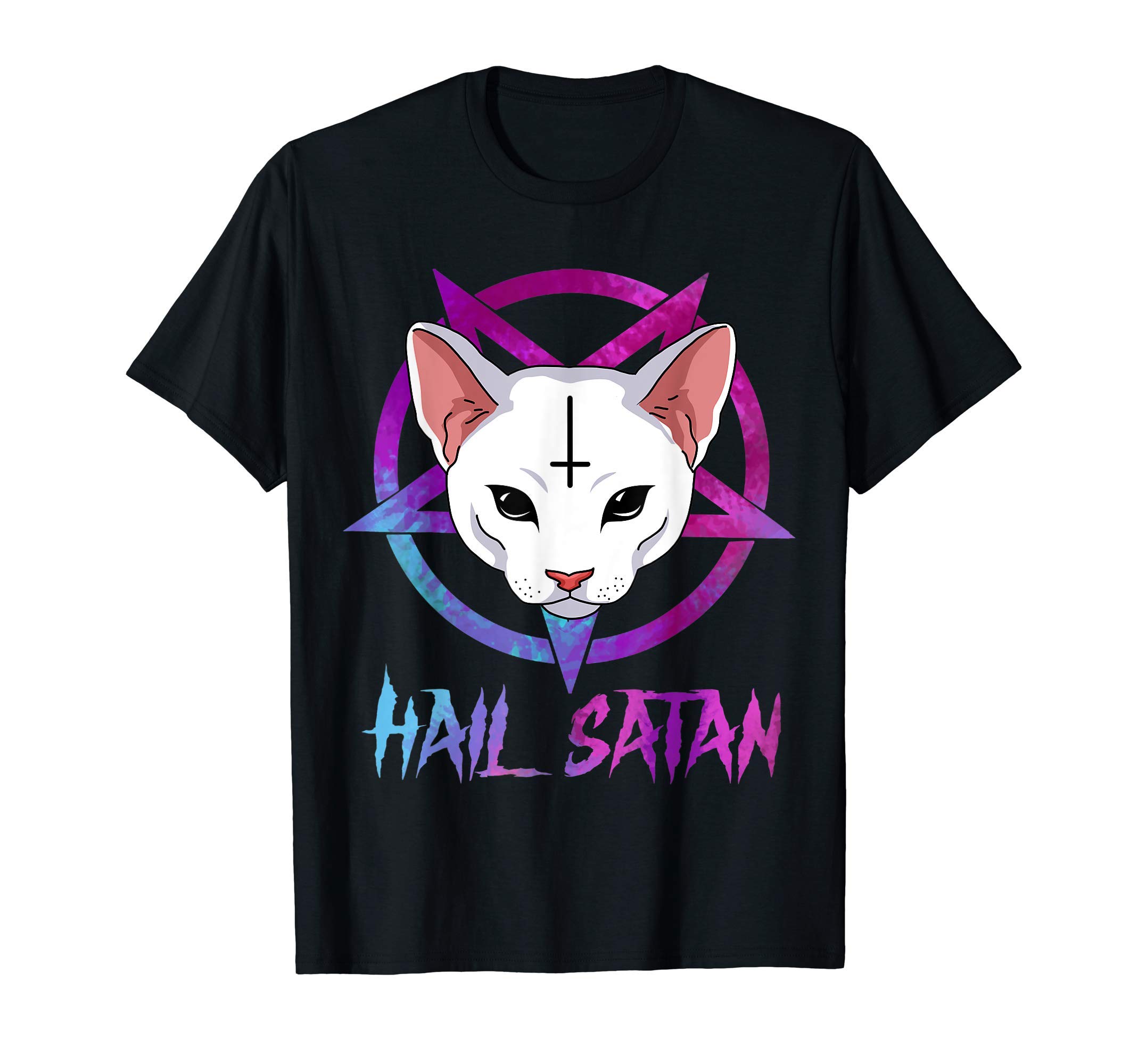 Satanism Sphynx Cat GiftsBaphomet Shirt Women Satanism Sphynx Cat Tshirt Hail Satan T-Shirt