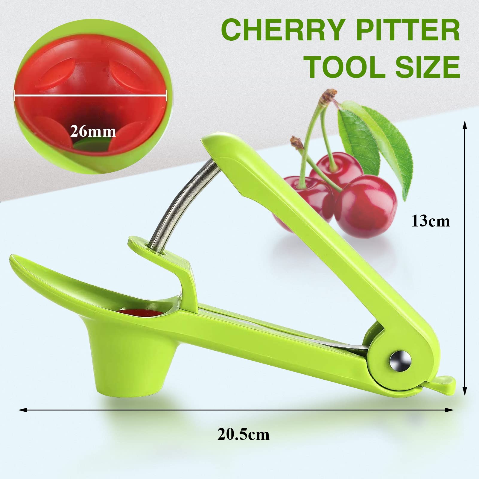 Fruit Corer, RVS Fruit Remover Tool Draagbare Fruit Pitter Huishoudelijke Keuken Tool voor Rode Dadels Olijf Meidoorn Druif Keuken Gadgets, Zilver