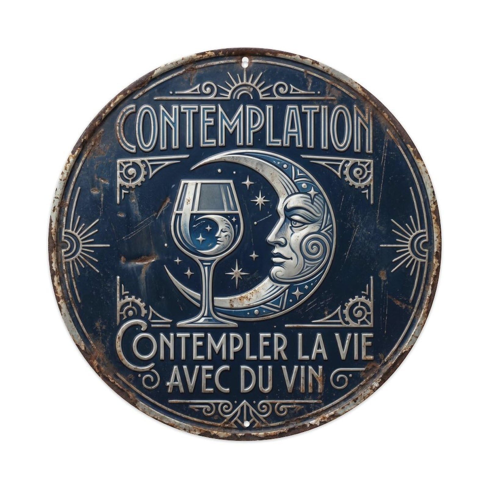 Contemplation Humorous Lounge Contemplation Vintage Metal Tin Sign Plaque Wall Decor for Cafe, Club Bar, Office, Garden Metal Poster 8x8Inch