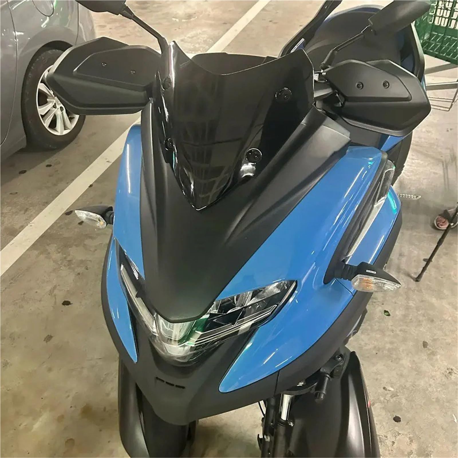 Parabrisas Parabrisas Deportivo Motocicleta para para Tricity 300 2020-2025 2022 2023 2024 Deflectores Viento Visera(Black)