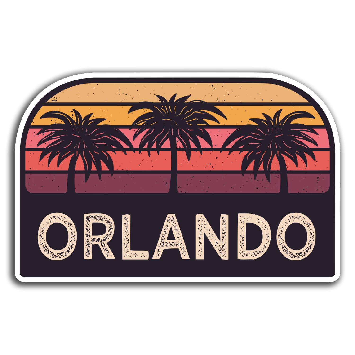 2 x 10cm Orlando America Vinyl Stickers - Travel Sticker Laptop Luggage #32467 (10cm Wide)