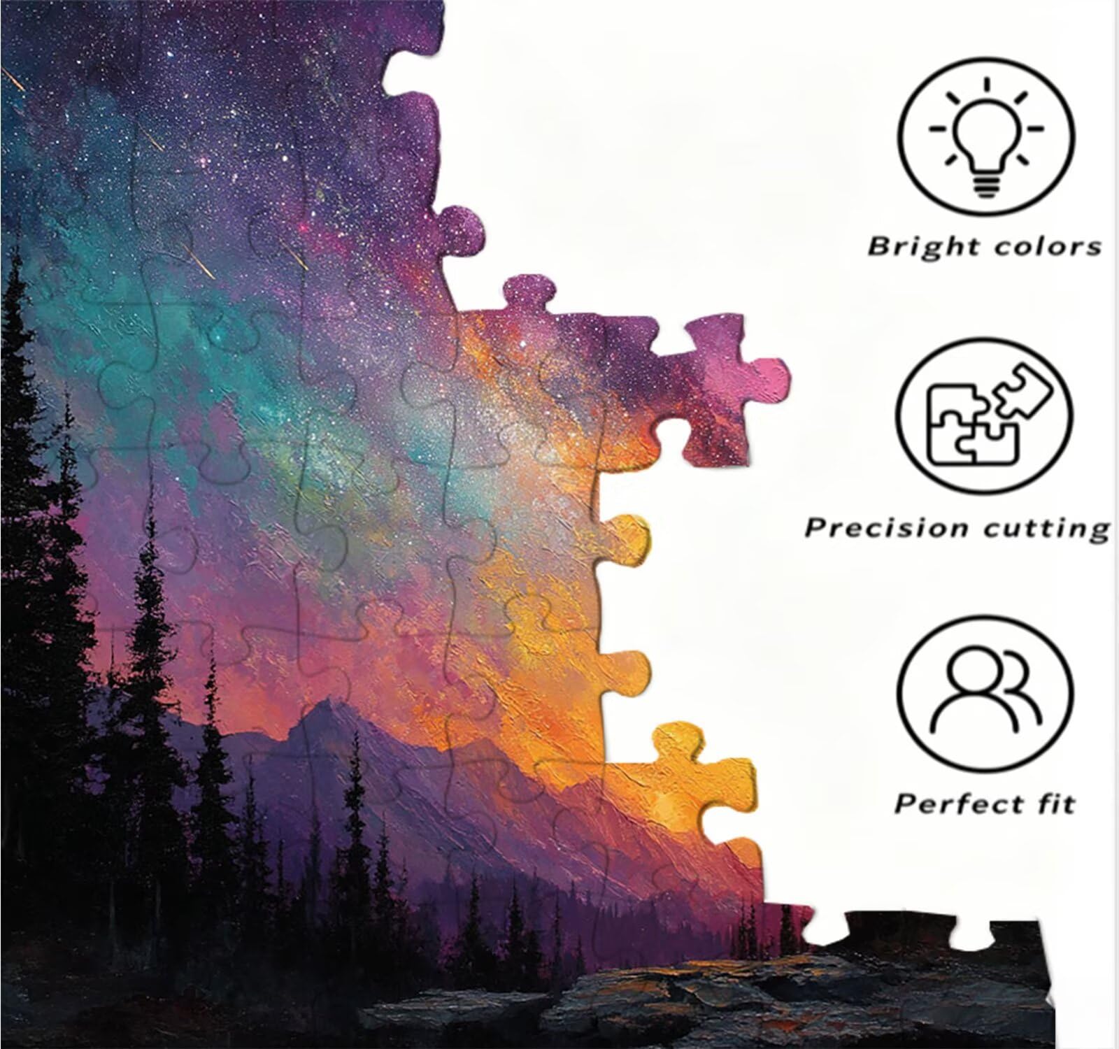 Puzzle 1000 sztuk, 3D Gwiazda Góra Puzzle dla Dorosłych Wyzwanie, Artystyczne Puzzle Edukacja, Zabawne I Stymulujące Dekoracyjne Puzzle dla Rodziny, jako prezent i dekoracja ścian R6KH896