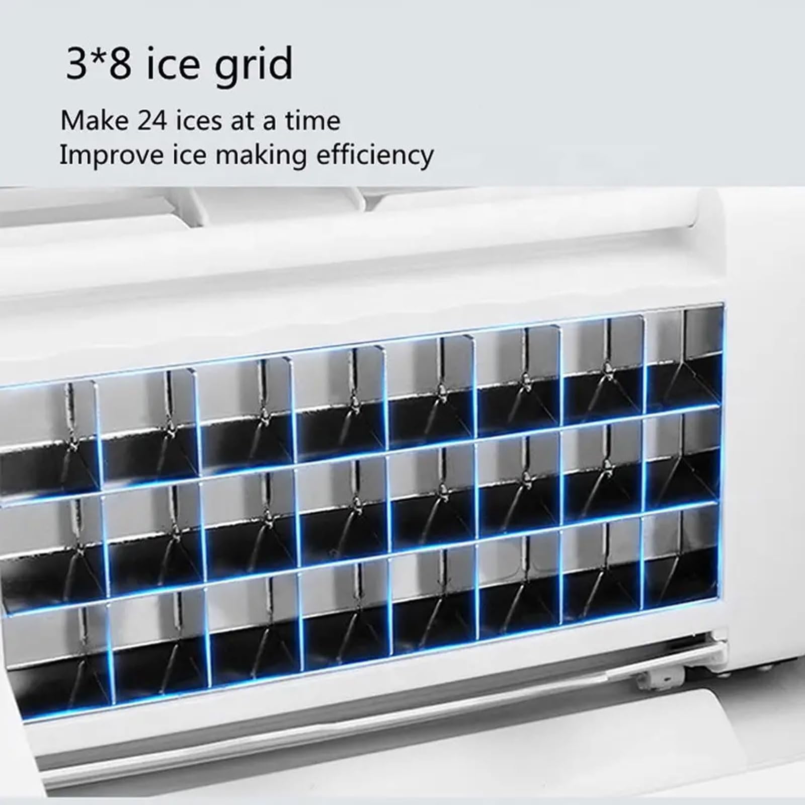 Fabbricatore Di Ghiaccio Da Tavolo Commerciale Da 150 W, Doppia Modalità Di Aggiunta Di Acqua, Fabbricatore Di Ghiaccio Monouso Da 24 Pezzi, Fabbricatore Di Ghiaccio A Cubetti Da 30 Kg/24 Ore ,30L