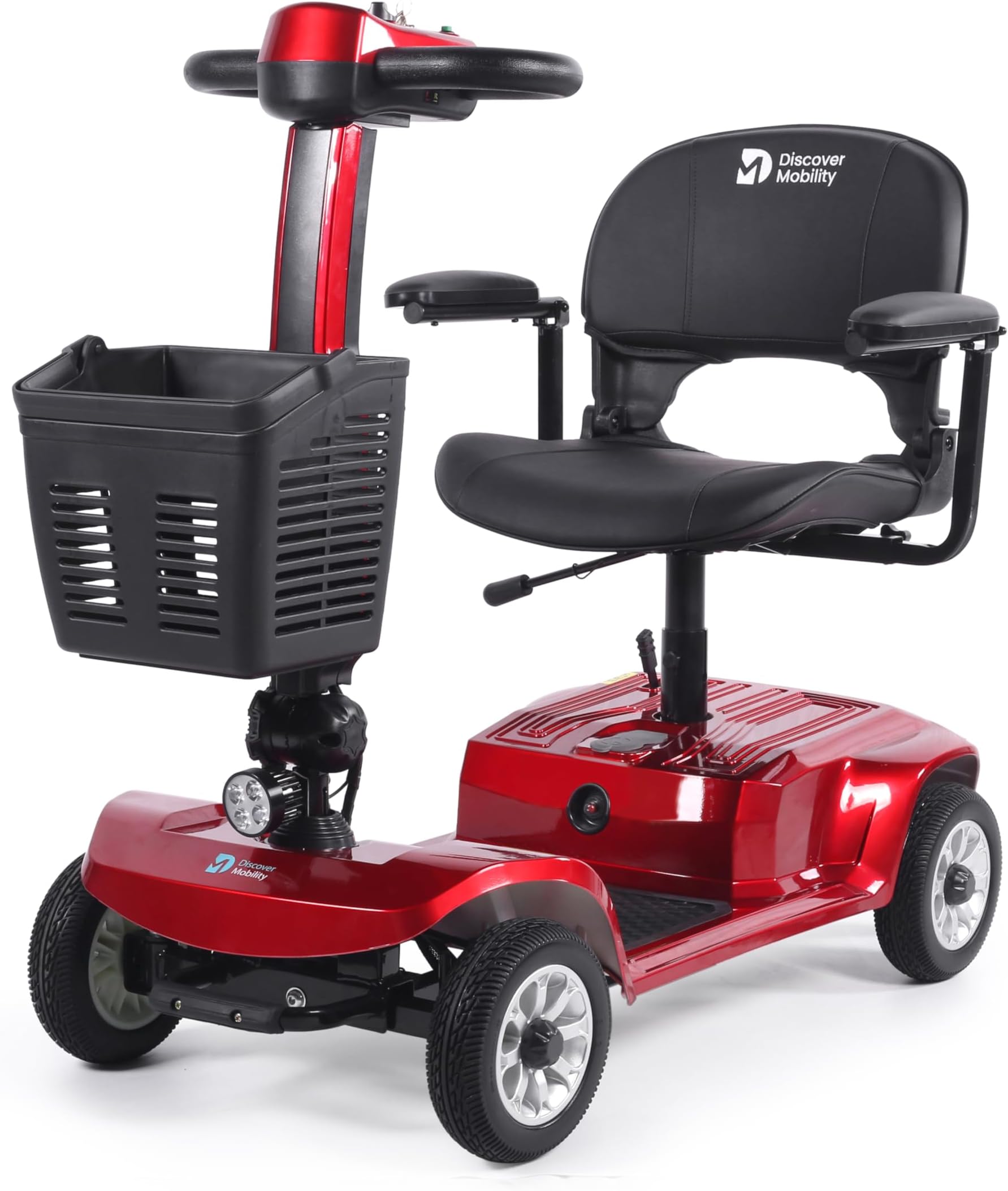 Discover MobilityGlide 4mph Mobility Vehicle Device Buggy with 12 AH Battery (Red)