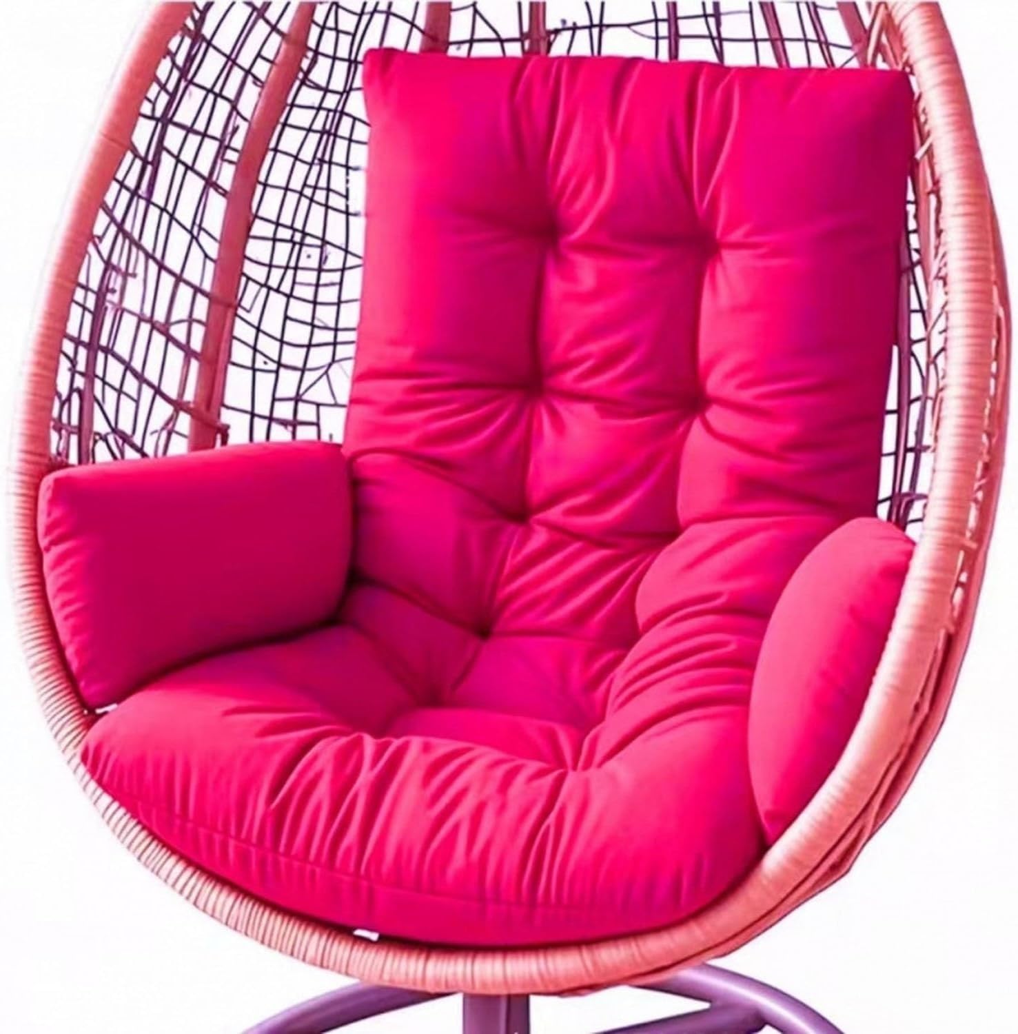 Coussin pour fauteuil suspendu épais rose rouge pour balancelle de jardin