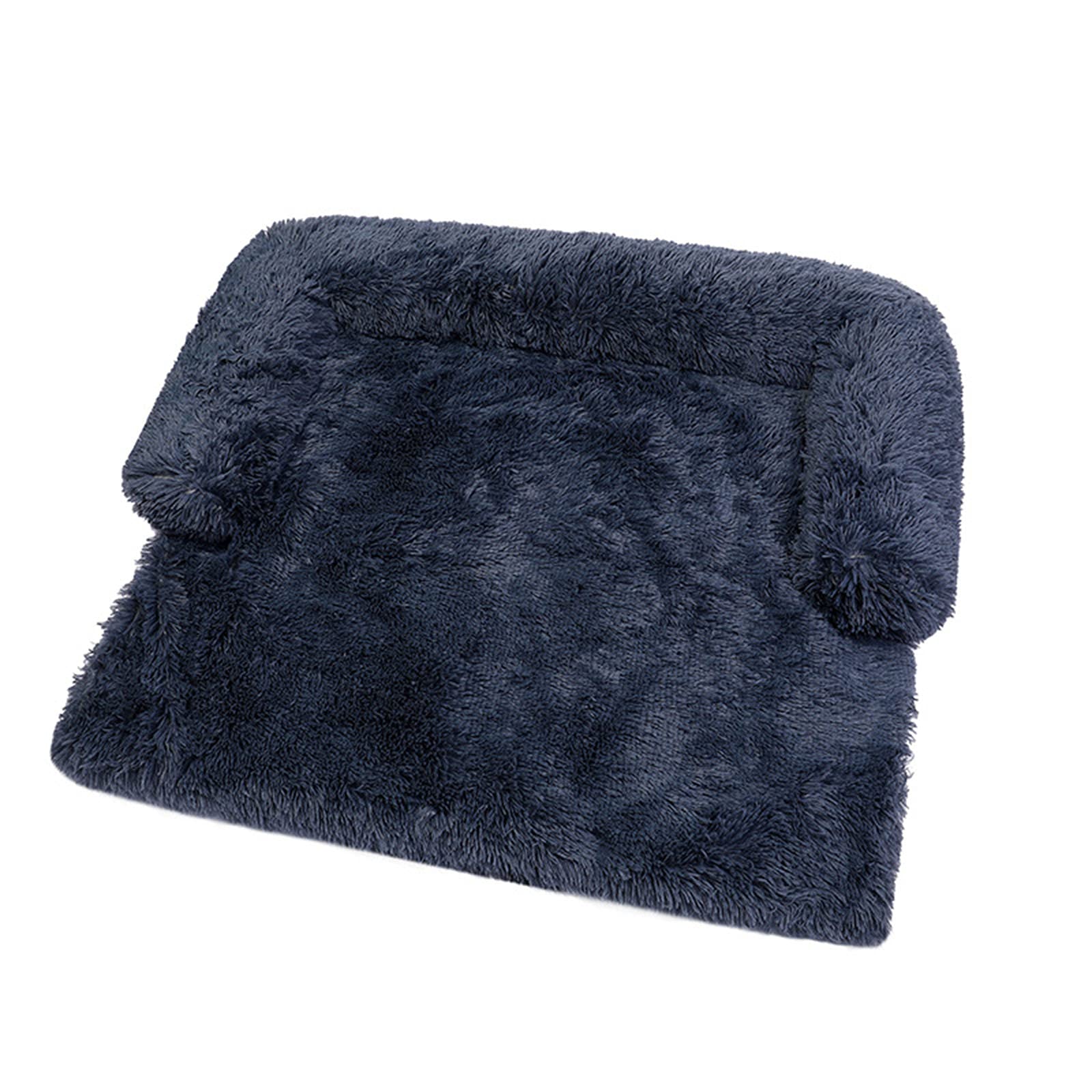 Zoomlie Zachte pluche hondenmat, bank, rustgevend hondenbed, ultrazachte vacht, huisdierbedden, zachte, wasbare bekleding, kussens, meubelbescherming, huisdierbed voor honden en katten, L, grijs