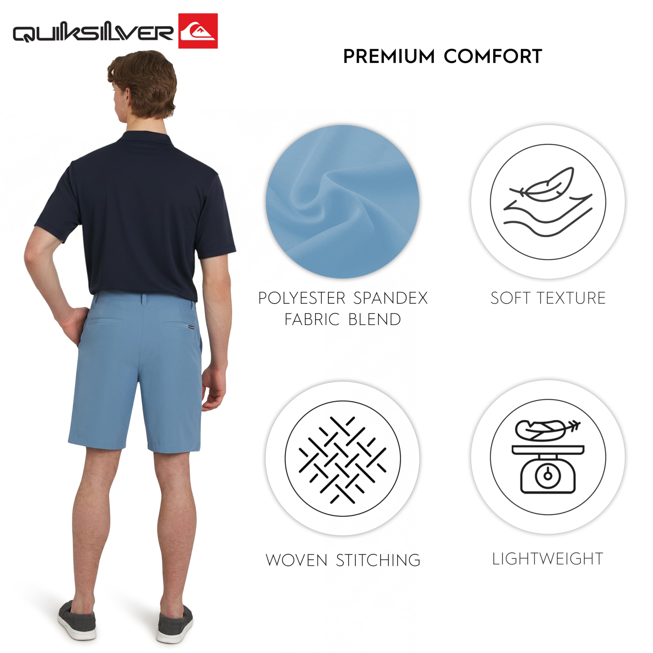 Quiksilver Męskie spodenki o regularnym kroju ze stałą talią przyjazne dla wody aktywne hybrydowe