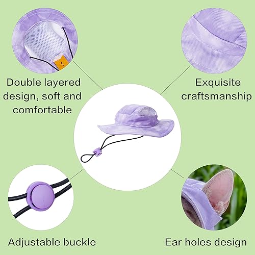 Miniatura 4 de Sombrero para mascotas con agujeros para las orejas, protector solar, gorra de béisbol adecuada para perros pequeños y medianos, sombrero de