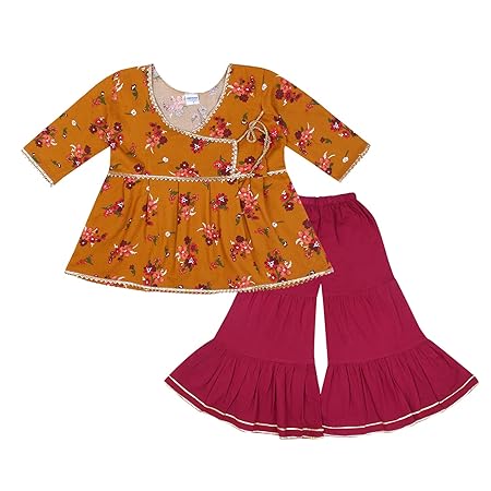 Angrakha style shirt for baby girl Clearance