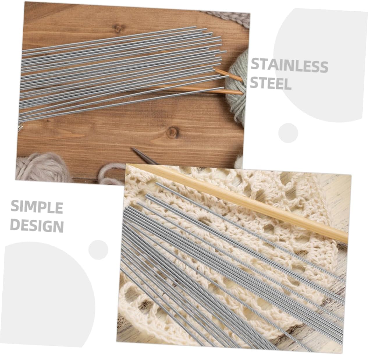 Lurrose 40pcs Blocking for Knitting and Crocheting Mats Rods for Crafting and Fixation Holey Boards Crochet Accessories