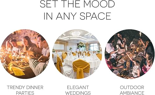 Miniatura 3 de Modgy - Velas luminosas (4 unidades, incluye pilas LED flotantes), ideal para bodas, fiestas, patios y celebraciones