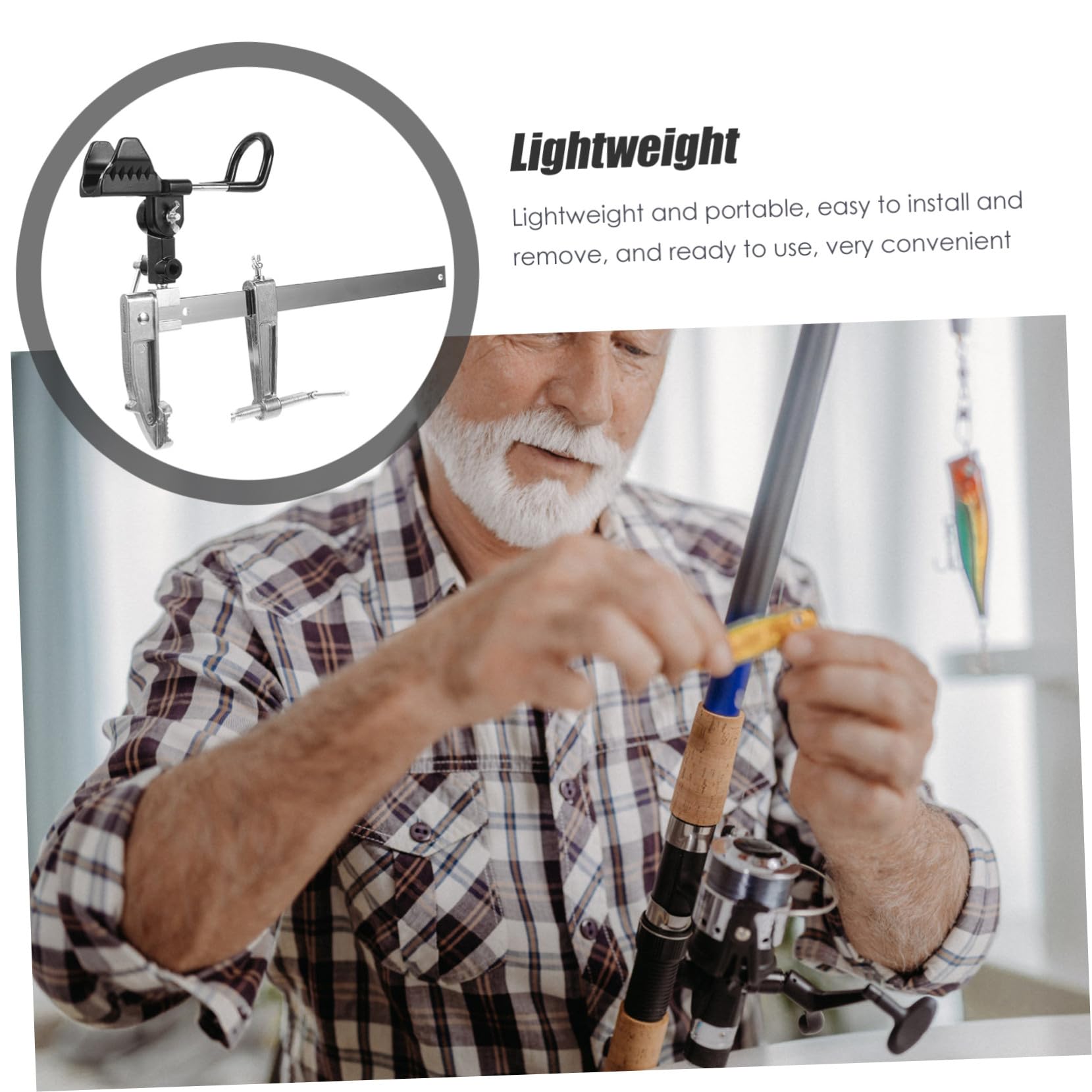 Abaodam Support Protège Les Bâtons Bâtons de Pêche en Métal Multifonction pour Angle Réglable 1pc Robuste et Pratique pour Pêche en Mer la Main