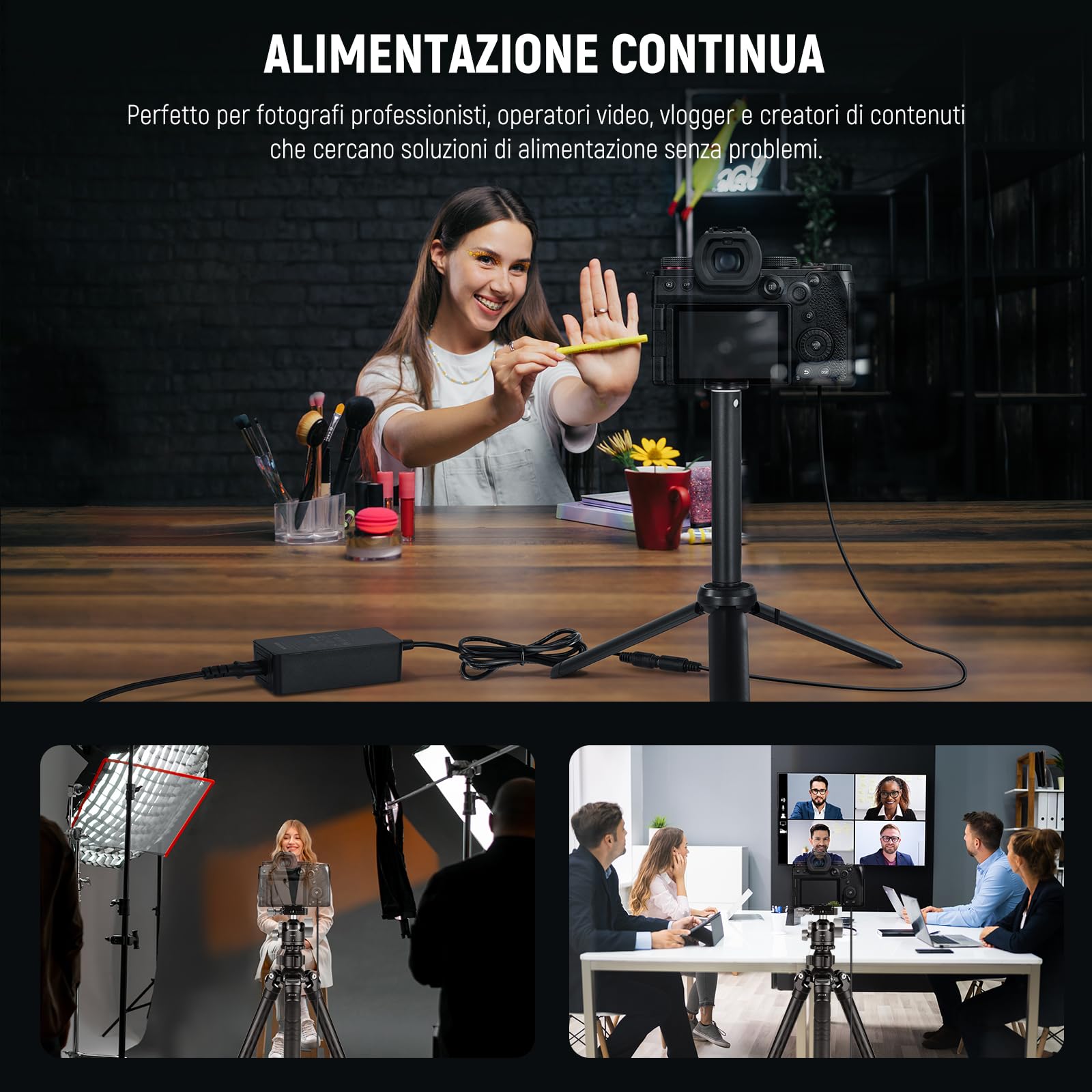 NEEWER Adattatore AC Power DMW-BLK22 & Kit Caricabatterie Batteria Factice Accoppiatore DC Compatibile con Panasonic Lumix GH5 II GH6 II S5II S5IIX S5M2 S5M2X GH5M2