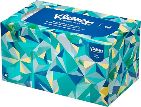 KLEENEX Pop-Up Box Hand Towels, Paper, 9 x 10-1/2, 120/pack