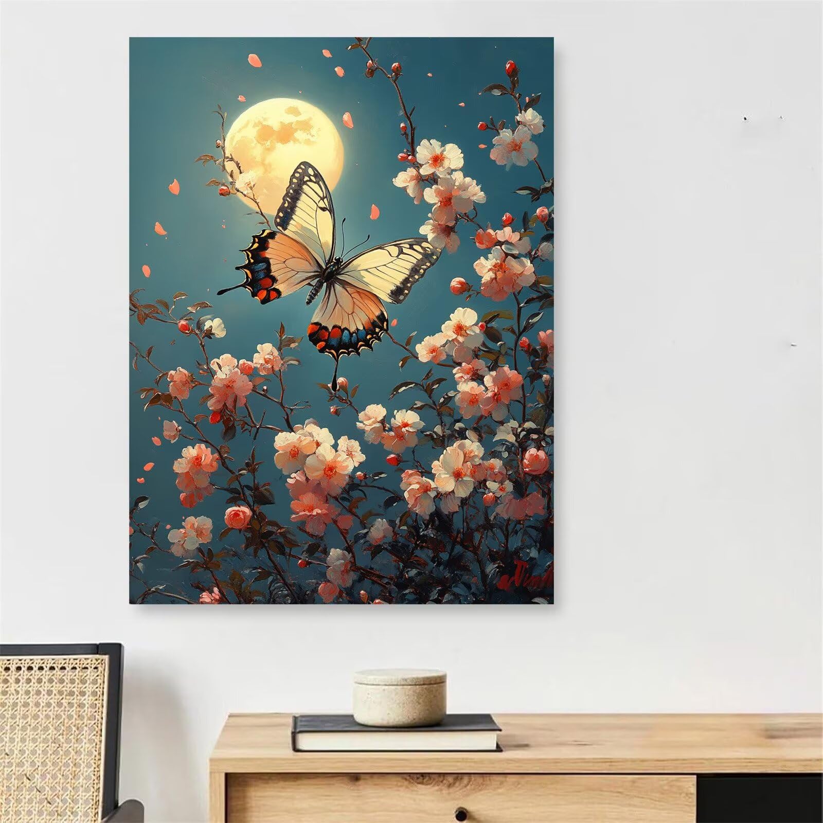 Peinture par numero lune et papillon : votre activite manuelle adulte pour le salon - 8