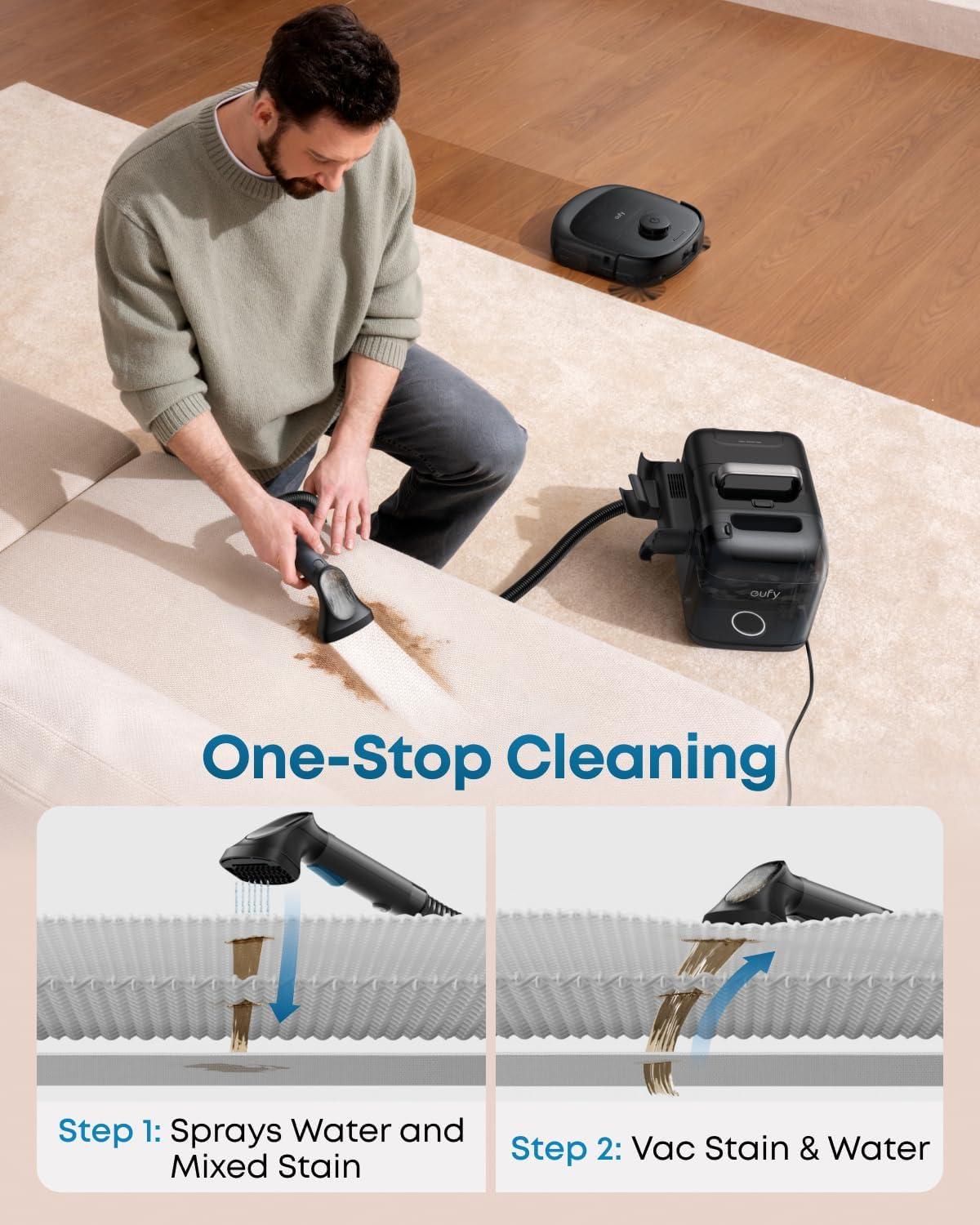 eufy robot vacuum e28 cleaning edge-to-edge