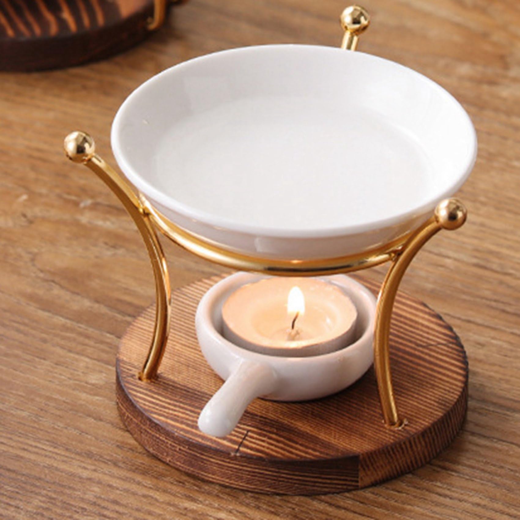 5X Estufa de Lámpara Quemador de Aceite Difusor de Cerámica Decoración de Hierro Soporte para Horno Chimenea Derretida de para Oficina