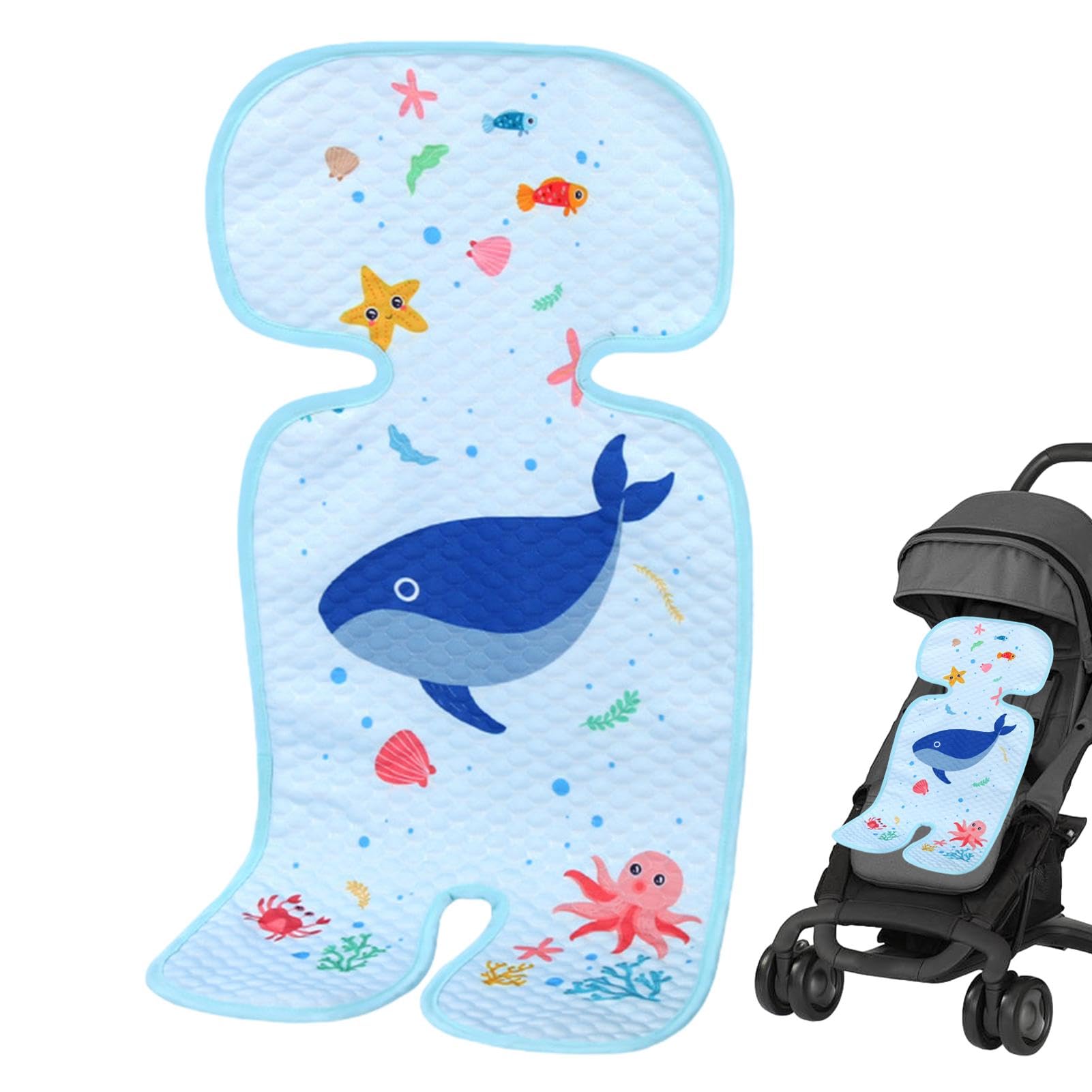 Breathable Ice Stroller Cooler Mat, Car Seat Cooler Pad for Children, Baby Cooling Pad Suitable for Stroller, Baby Dining Chair, Child Safety Seat