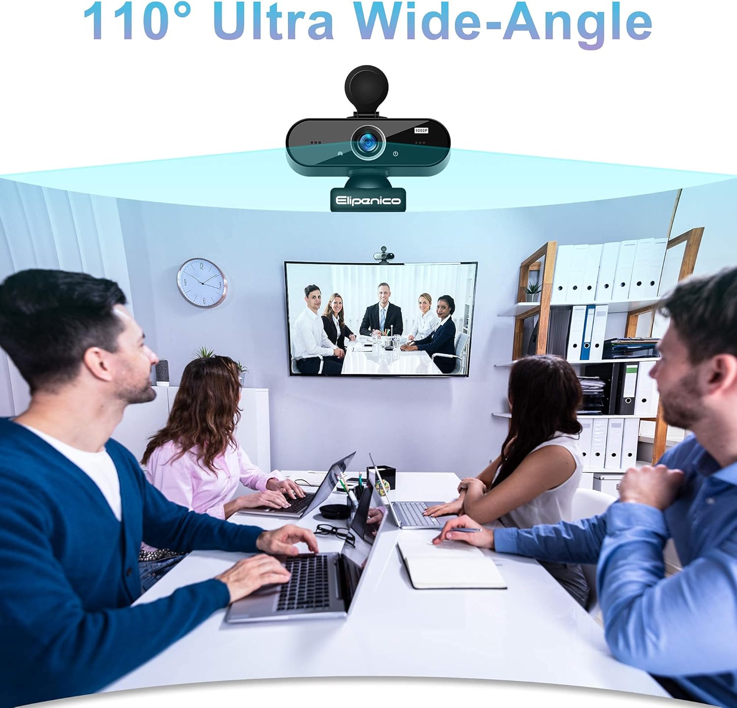 Featured Product Microphone for Desktop Laptop, 1080P HD USB Streaming Web Cam for Conference, Gaming, Courses, Flexible Mount, Privacy Cover Inlcuded