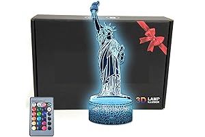 Statue of Liberty World Landmark Building 3D Illusion LED Table Lamp Night Light