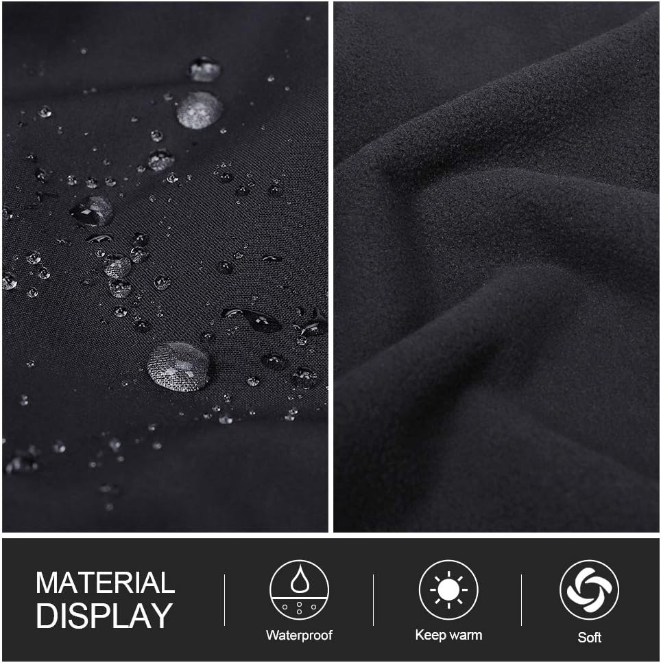 CAMEL CROWN Mens Softshell Jacket Fleece Lined Waterproof Windproof Lightweight Outerwear Full Zip Hiking Work Travel - Image 4