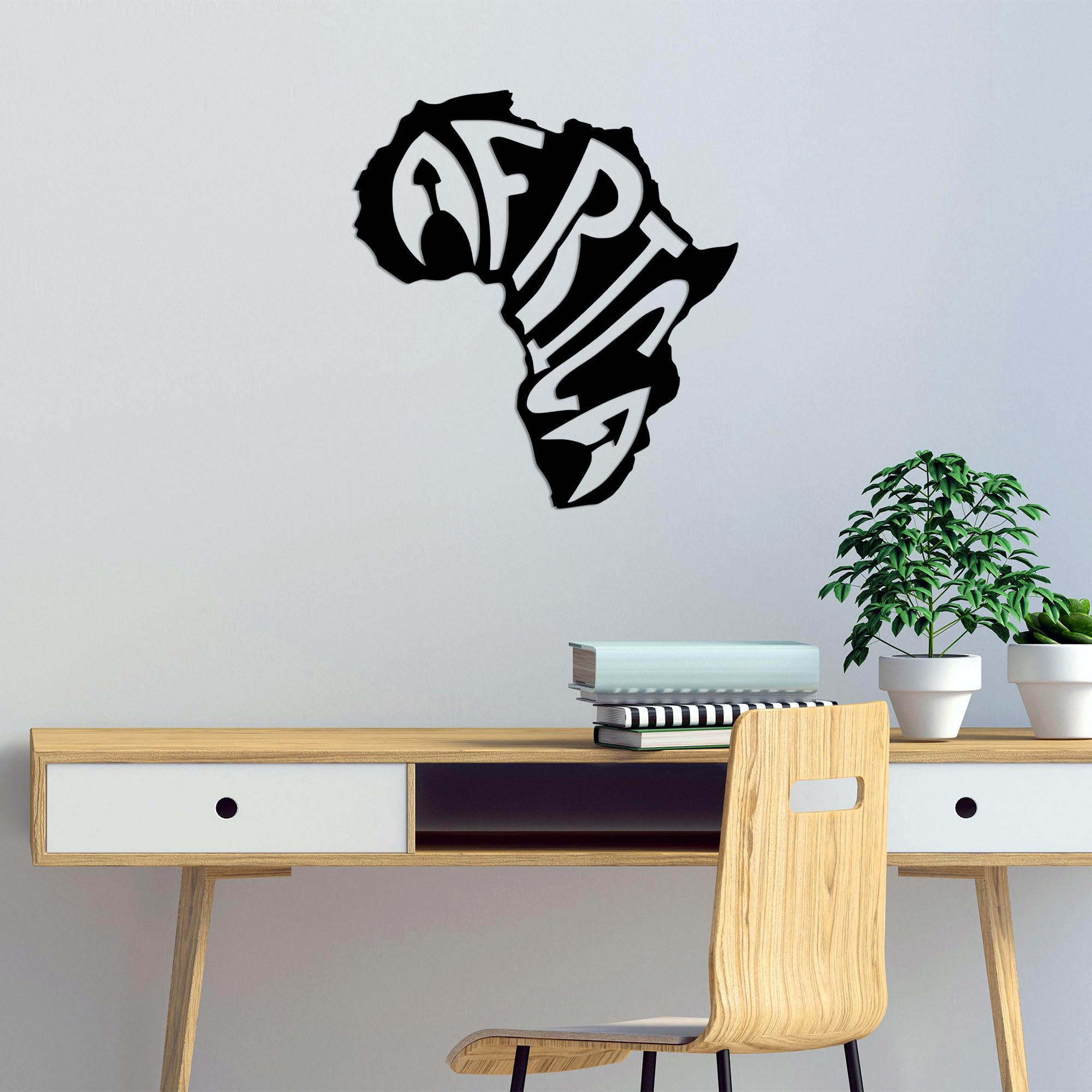 Stylish Black Decorative Metal Wall Accessory, 64 x 70 cm, 100% Metal, 1.5 mm Thick, Easy Wall Mounting, Perfect for Modern Home Decor