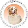 KUDES Chunky Pearl Dog Necklace Beads 20mm,Strong Stainless Steel Wire Rope,Elegant Classic Super Big Pearl Collar Necklace Jewellery Accessories for Medium Large Dogs Occasions and Gatherings